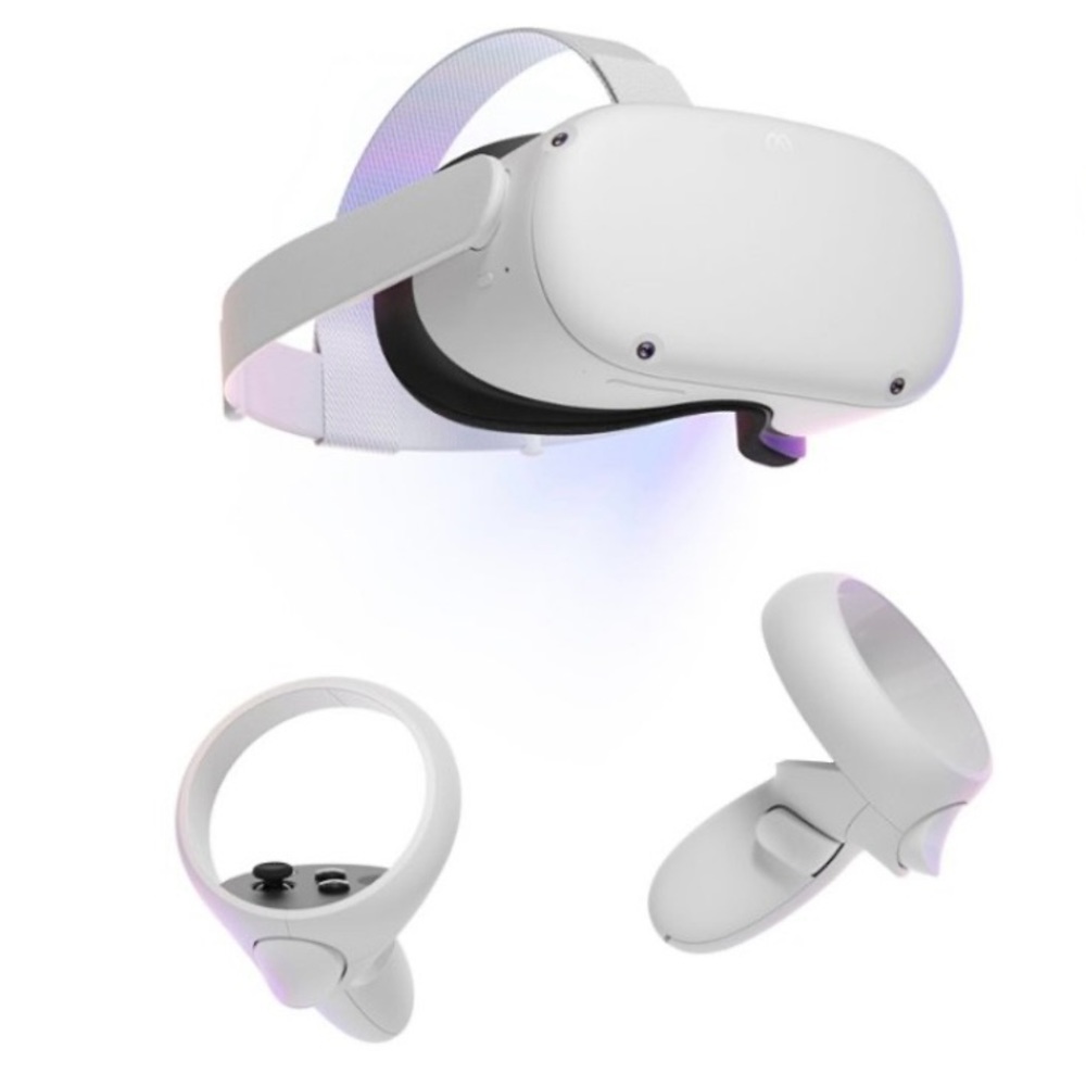 Meta Quest 2 VR headset and controllers with hard shell case. Like new!